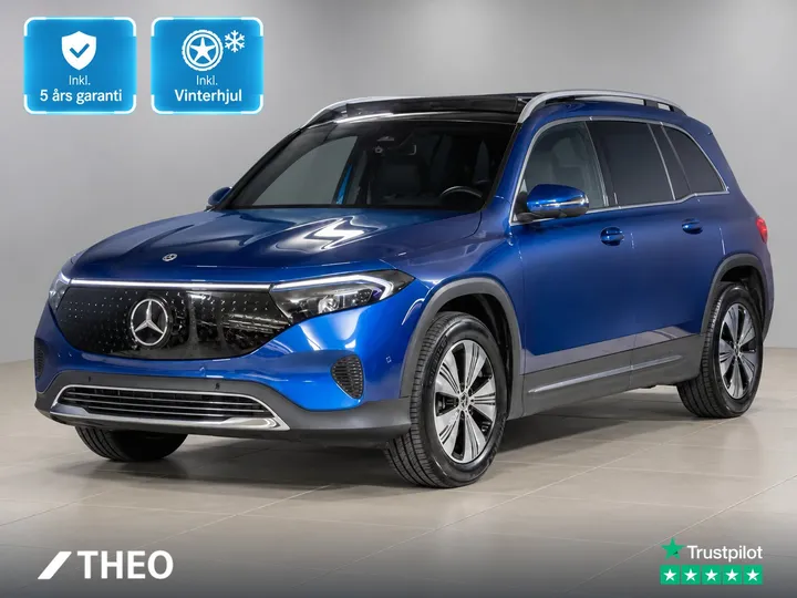 Mercedes-Benz EQB 250+ Progressive Advanced Blå metallic – klar til import hos THEO Import